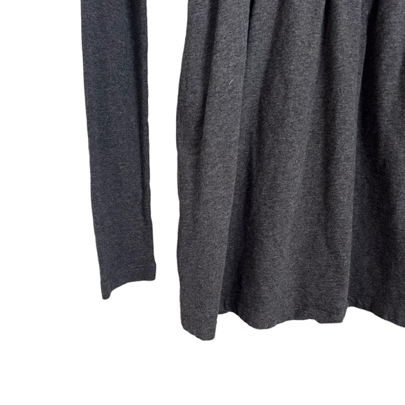 James Perse Gray Tunic Babydoll Top Dress V Neck Long Sleeve 2 - Picture 4 of 7